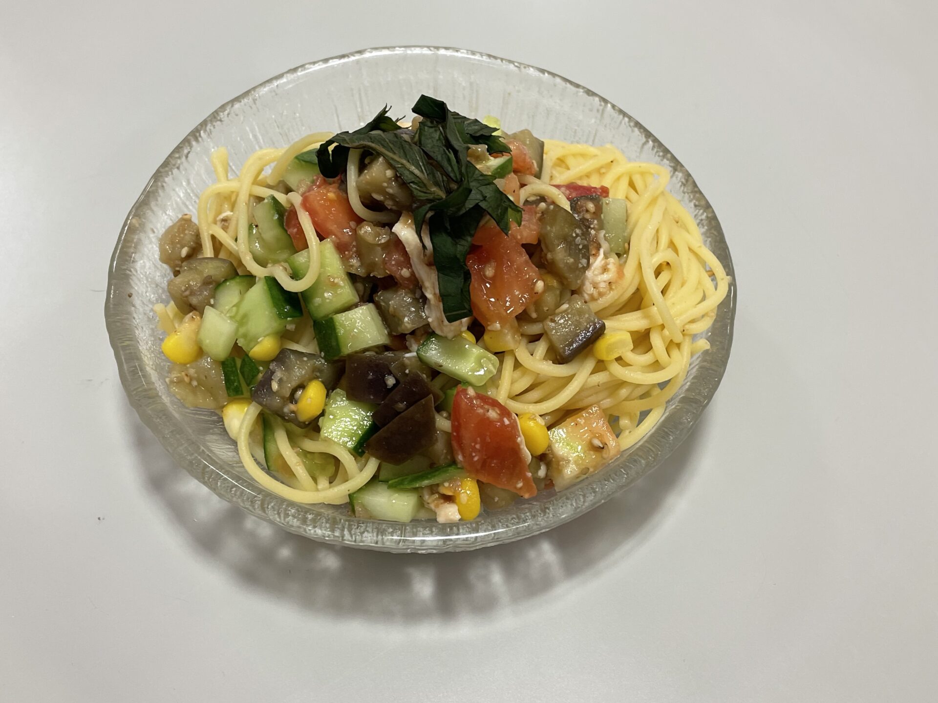 料理コンテスト⑤夏野菜の冷製パスタ（3班）