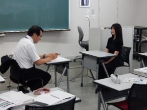学長による面接練習